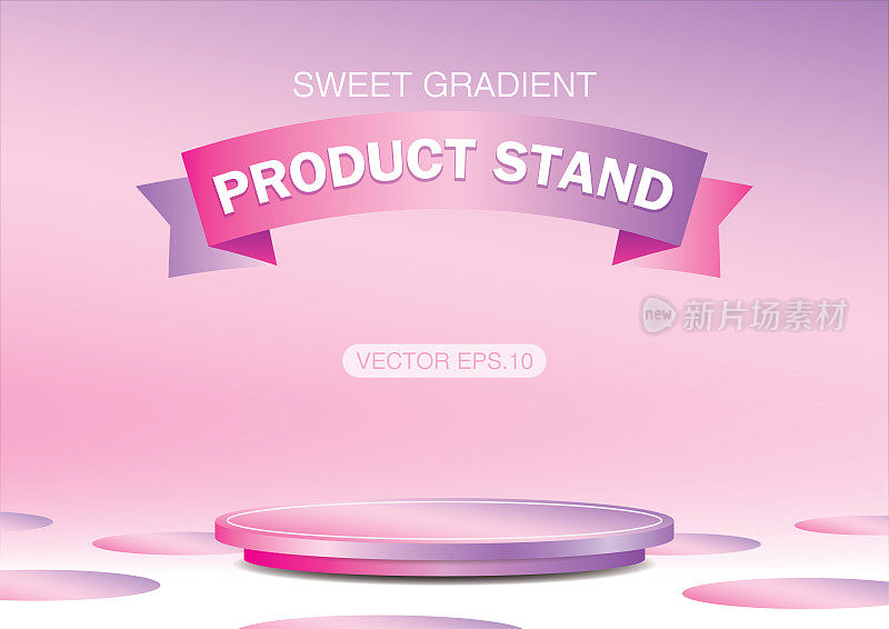 Sweet gradient product stand